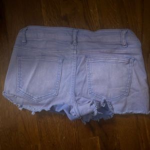 Purple jean shorts